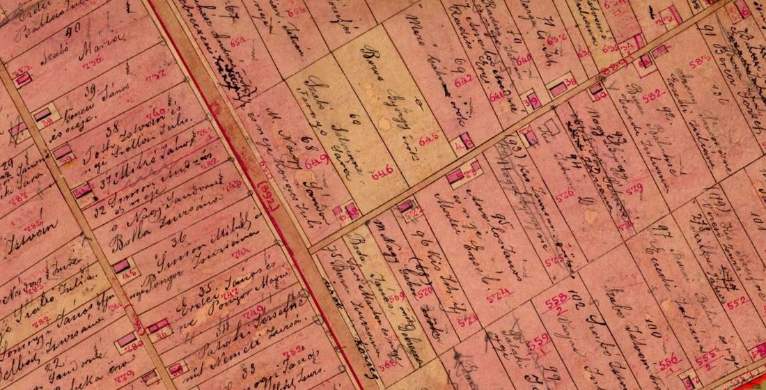 Régi térképrészlet (vázrajz) háttérkép